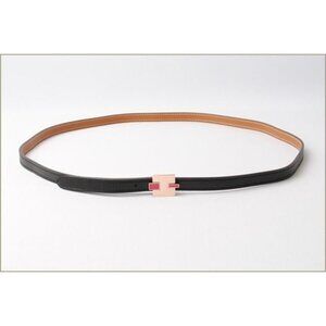 Hermes Belt Reversible Belt Irene 95 Black Brown Swift Epson Rose